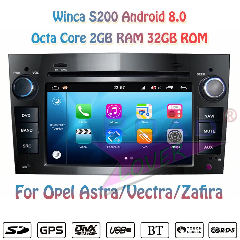 Winca S200 Android 8,0 автомобильный dvd-плеер радио для Opel Astra Vectra Antara Zafira Стерео gps навигация Automagnitol два Din видео - Цвет: 8.0 2G 32G Octa Core