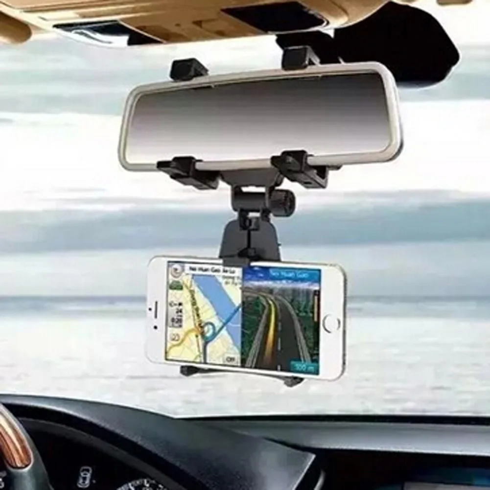 

Adjustable GPS Mobile Phone Car Auto Rearview Mirror Anti Slip Mat Mount Holders Stands For All Set