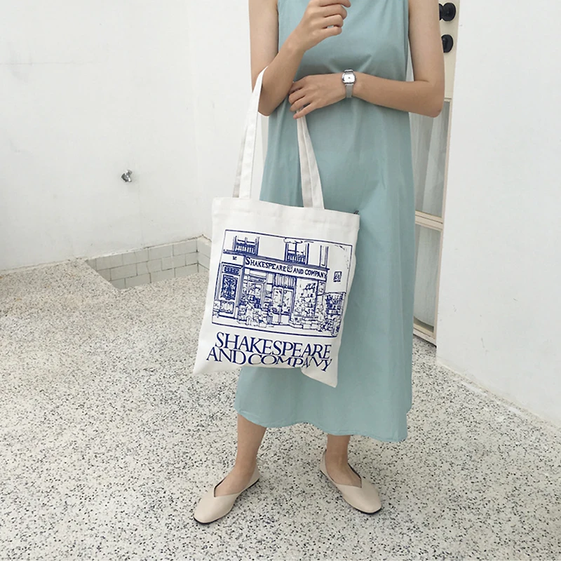 Youda простая Женская парусиновая сумка, Повседневная Большая вместительная сумка с принтом, модные сумки на плечо, сумка для покупок