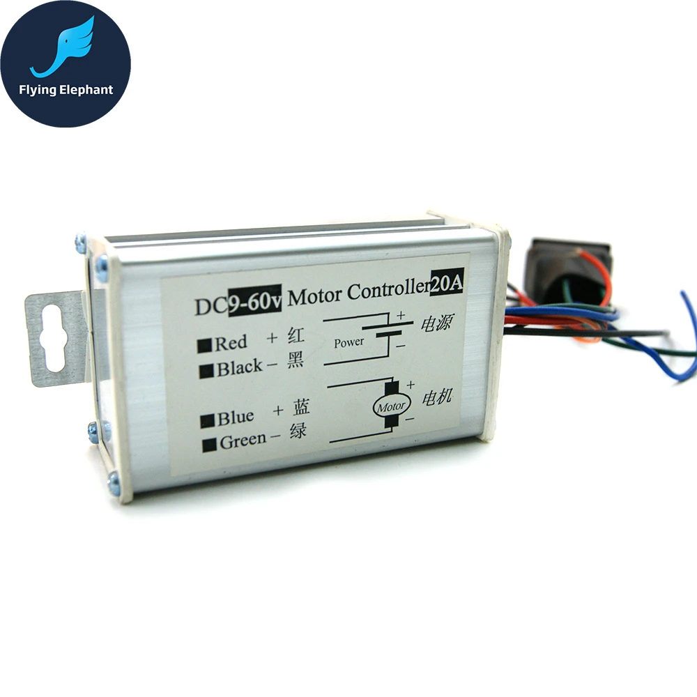 

Universal DC9-60V Motor Controller 20A PWM HHO DC Speed Control Switch 2016 New Arrival