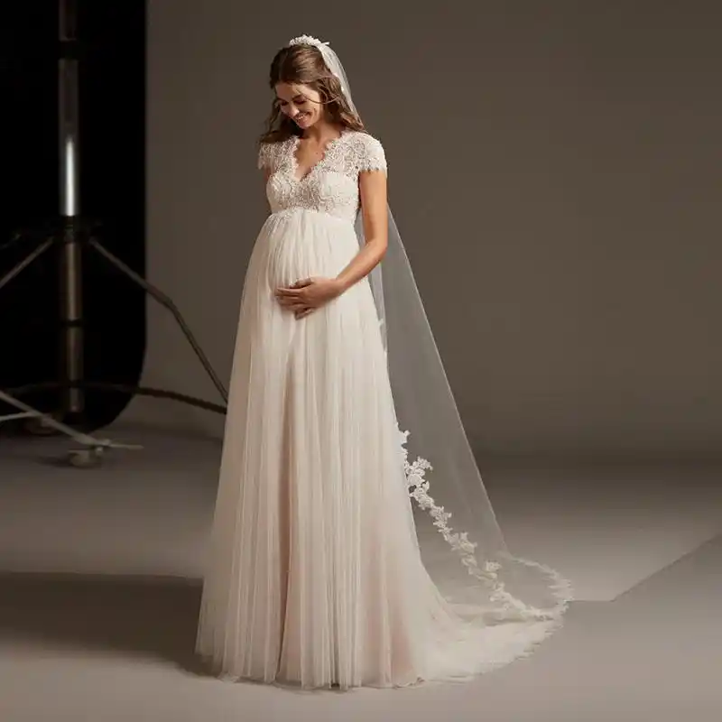 empire wedding dress plus size