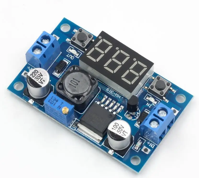 LM2596 Buck Step Down Power Converter Module LED Digital Voltmeter Display  Board DC-DC 2A Short Circuit Protection Connector - AliExpress