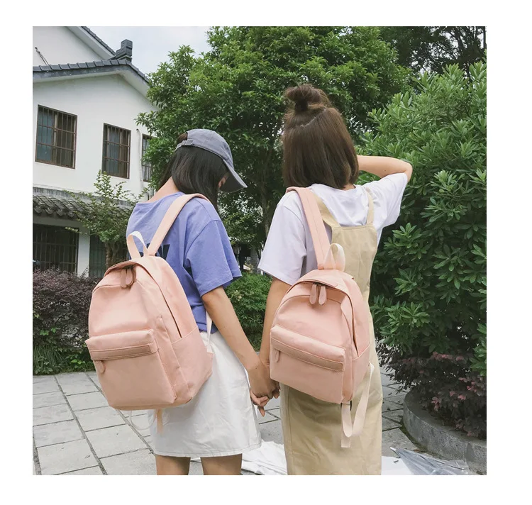 Женские сумки, женские рюкзаки, женские модные однотонные холщовые рюкзаки для девочек, школьный рюкзак для девочек-подростков