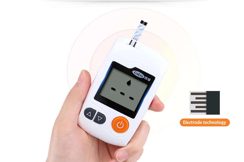 Cofoe Yili система контроля уровня глюкозы в крови с 50 шт. тест-полоски и Ланцеты+ лоб Детский термометр/термометр жар дешевый
