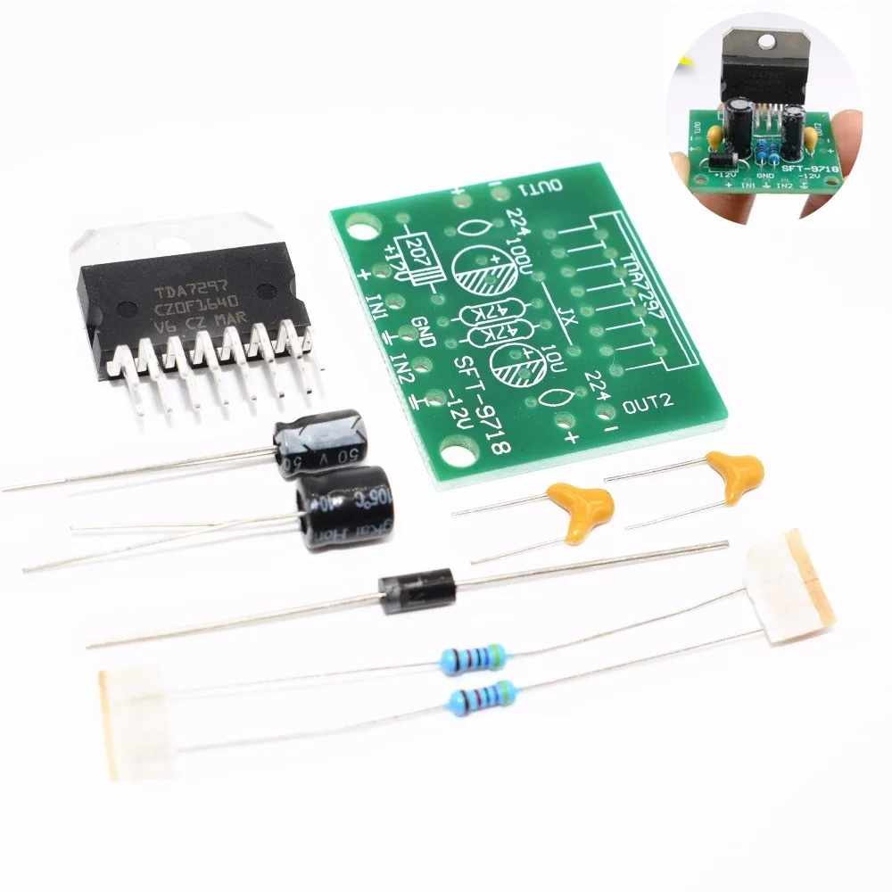 Thinary Electronic 1 комплект TDA7297 усилитель плата запасные части dc 12v класс 2 0 Двойное