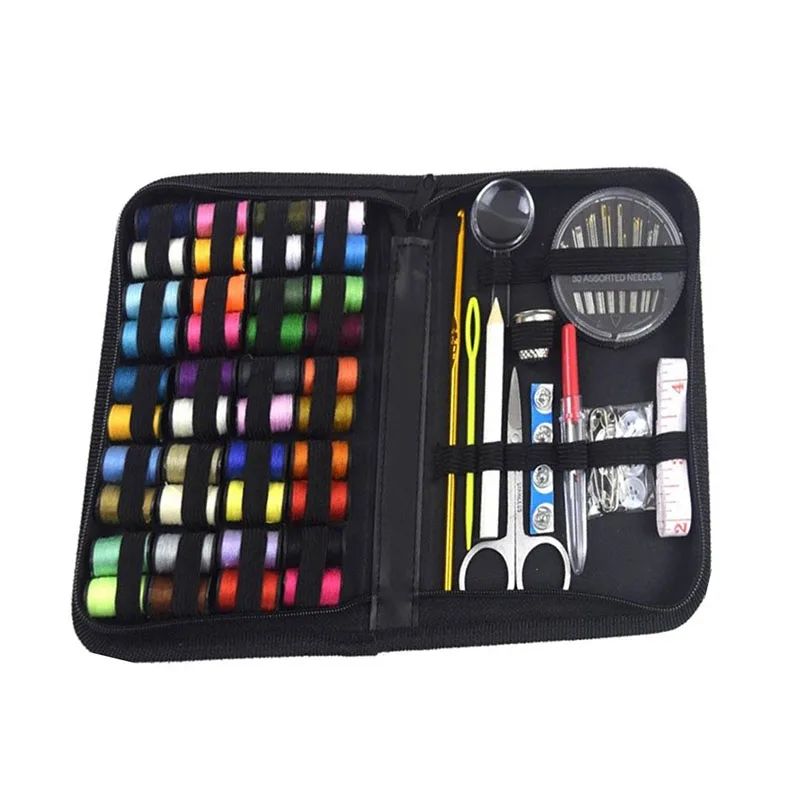 

128 Pcs Rectangular 4-row Sewing Bag Kit Sew Storage Set for Clothing Repairs Hot Sale