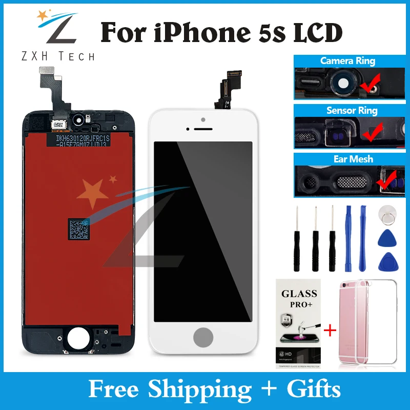 Display For iPhone 5S LCD Grade AAA++ LCD Digitizer Complete Touch Screen with Assembly