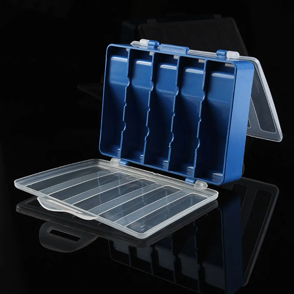 

Fishing Tackle Boxes 12.7*3.7*9.4cm Fishing Lure Bait Hook Storage Case Tackle Box 10 Small Compartments Fishing Accessories