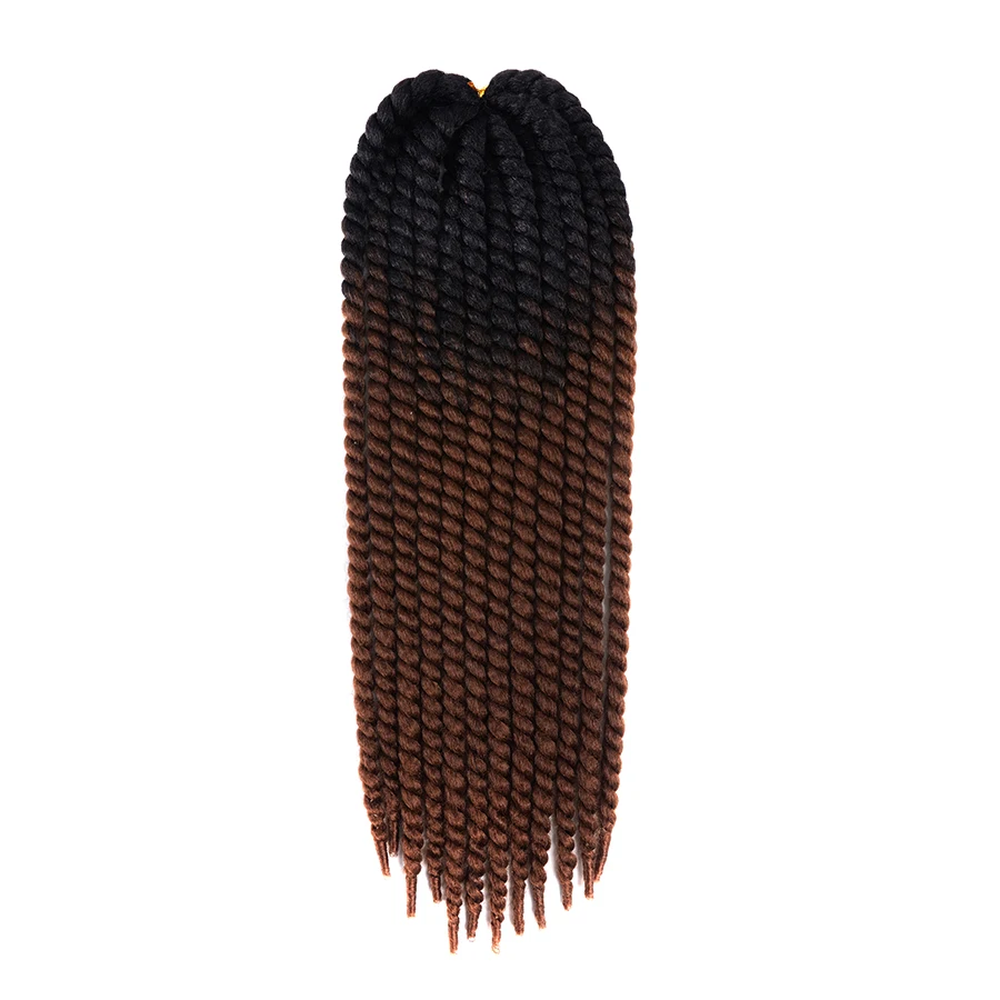 Qphair Ombre Mambo Гавана завивка, плетение волос Вязание Крючком Твист косы синтетический черный блонд седой высокая температура наращивание волос