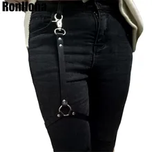 Женский сексуальный Харадзюку искусственная кожа жгут плотная Подвеска Панк-бретели одна нога кольцо подвязки ремни тело Связывание фестивальный рейв Топ