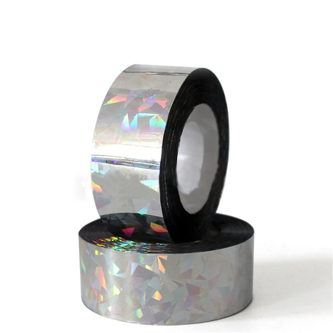 Bird Scare Tape Holographic Repellent Design - Double Sided Reflective Scarecrow Ribbon Flash Bird Deterrent Tape