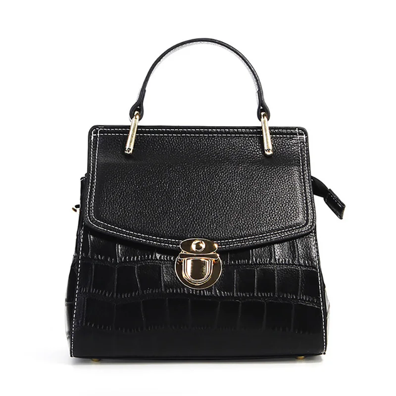

Genuine Leather Bag Crocodile Pattern Women Shoulder Messenger Bags Luxury Famous Designer Handbag High Quality Crossbody Purse