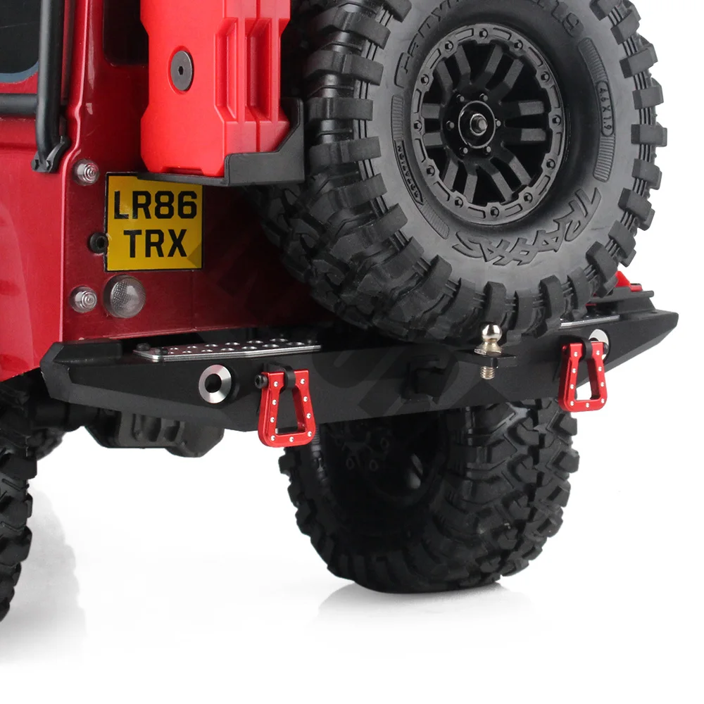 INJORA 1:10 RC Rock Crawler Metal Front/ Rear Bumper with Led Light for Traxxas TRX-4 Axial SCX10& SCX10 II HPI Venture