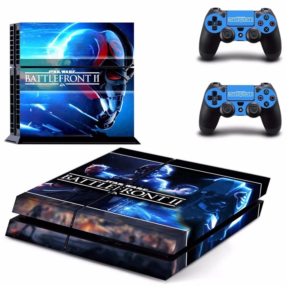 Винил PS4 кожи Стикеры для Sony PlayStation 4 консоли и контроллера-Star Wars: Битва спереди II