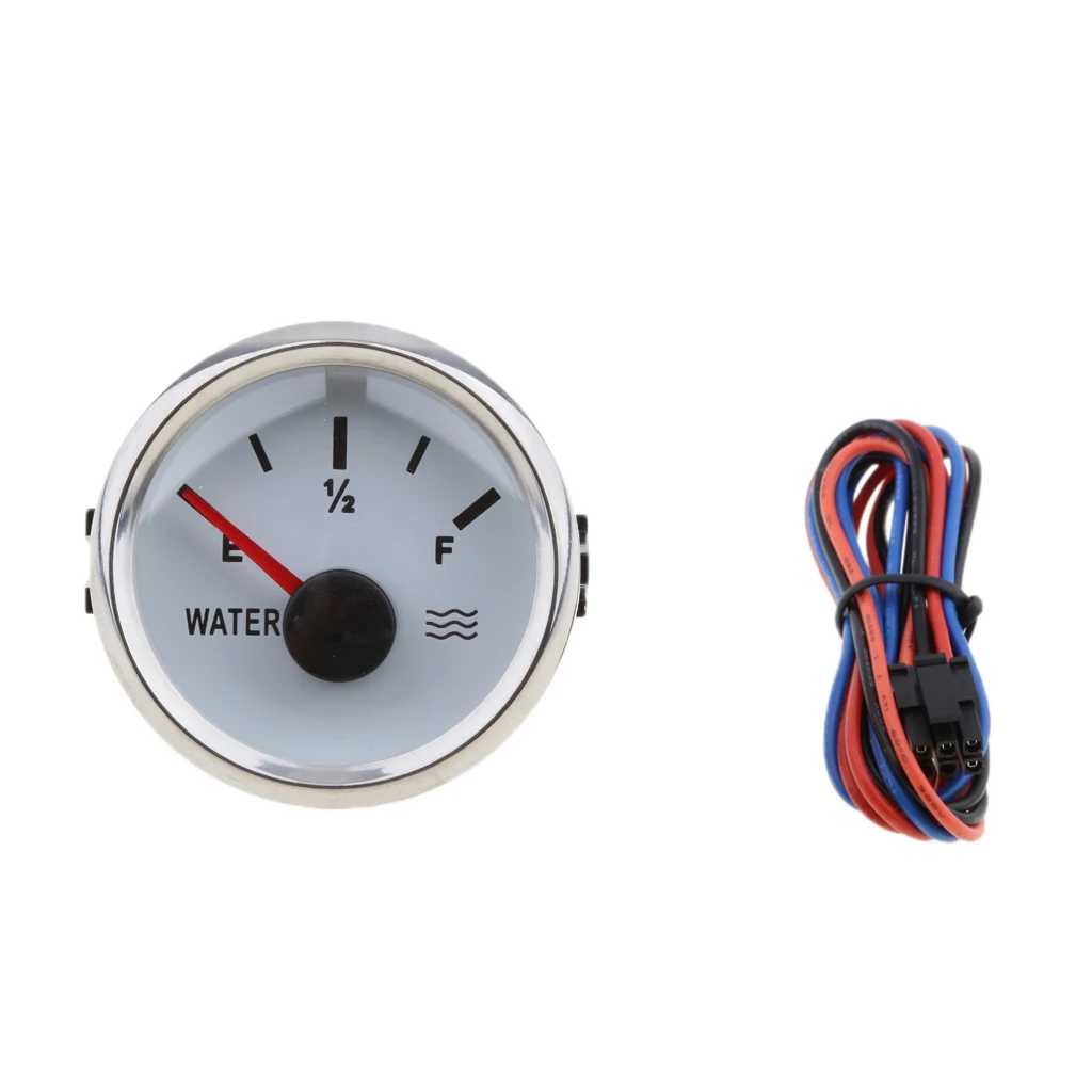 

Replacement Fuel & Liquid Level Gauge Sensor + 52mm (2'') Water Level Indicator Gauge Meter Kit 12 Volt
