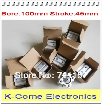 

3/8" Port Size 100mm Bore 45mm Stroke Pneumatic Compact Cylinder SDA 100*45 100-45