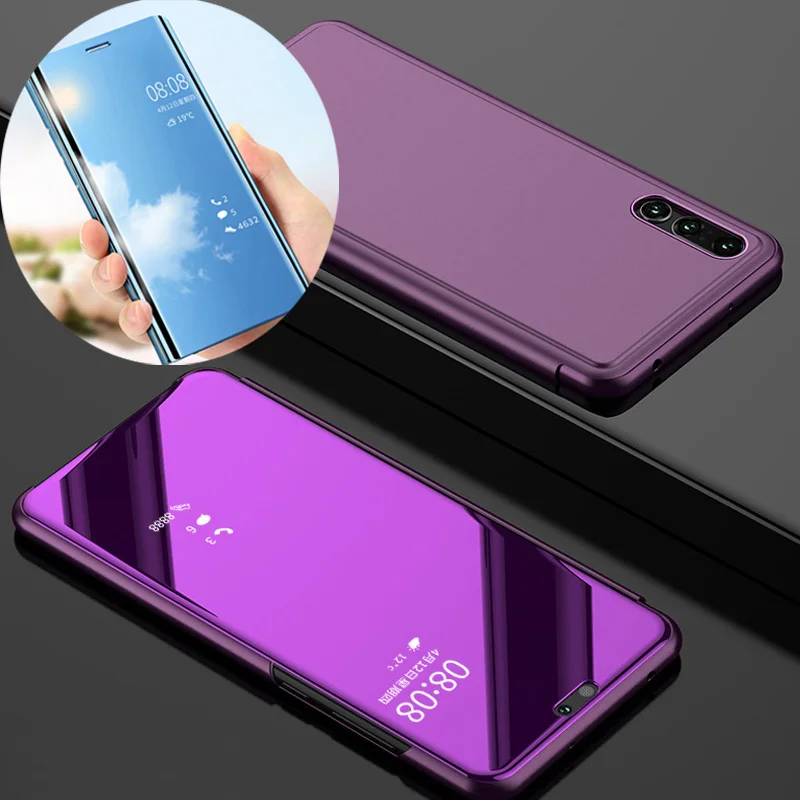 

Luxury Smart View Case for Huawei P20 Lite P20 Pro Honor 9 Lite Honor 10 Back Cover Smart View Mirror