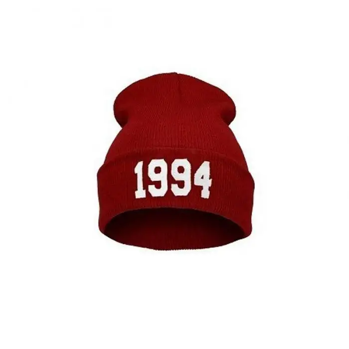 Новинка 1994, модные вязаные шапки бини с цифрами, женская и мужская шапка, Повседневная шапка, шерстяная шапка в стиле хип-хоп, уличная танцевальная Лыжная шапка, Мужская зимняя шапка