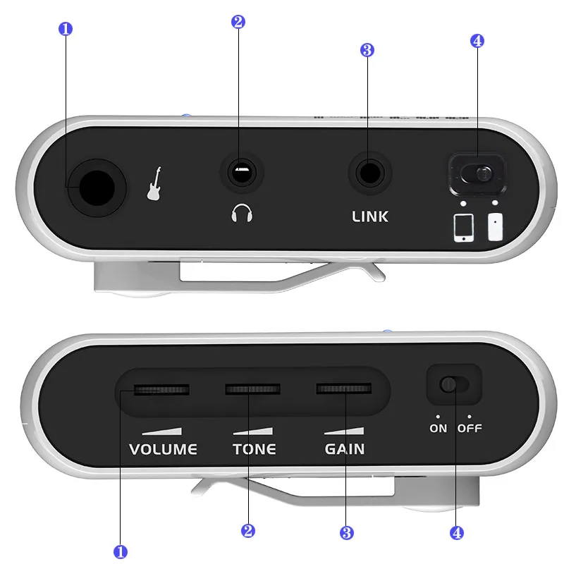Portable Electric Guitar Mini Headphone Amp Amplifier Built in Overdrive Effect for iPhone Samsung Android Window Joyo I plug