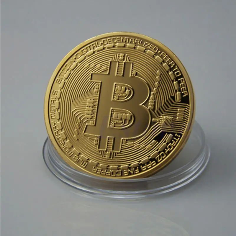 Gold Plated Bitcoin Coin Collectible BitCoin Art Collection Gift Physical Gold Plated Bitcoin Coin Collectible BitCoin Art Collection Gift Physical