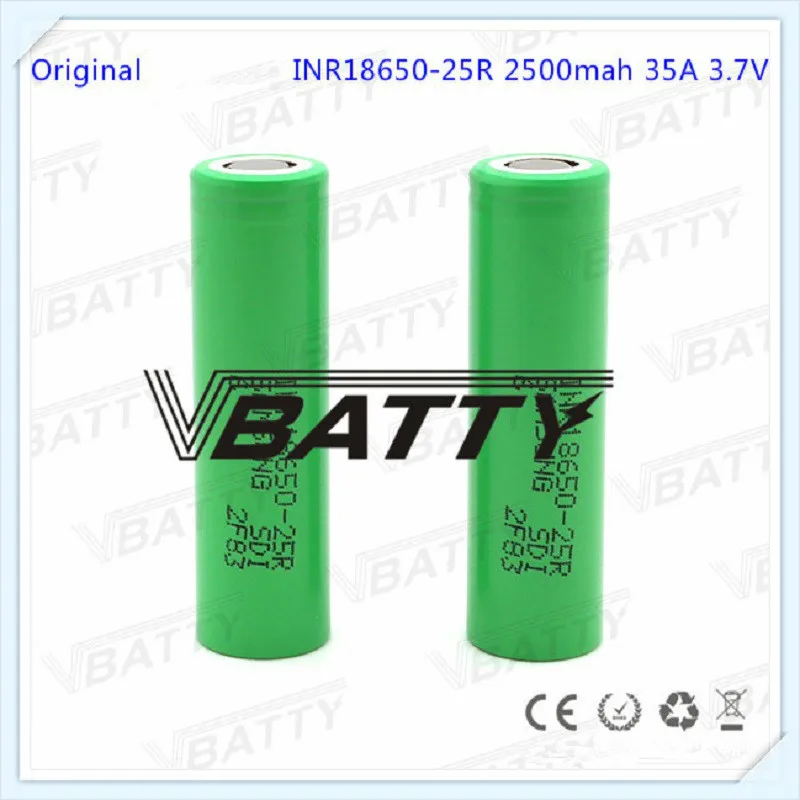 Очень дешево для Samsung INR18650 25R 2500mah 35A литий ионная батарея с высокой разрядкой