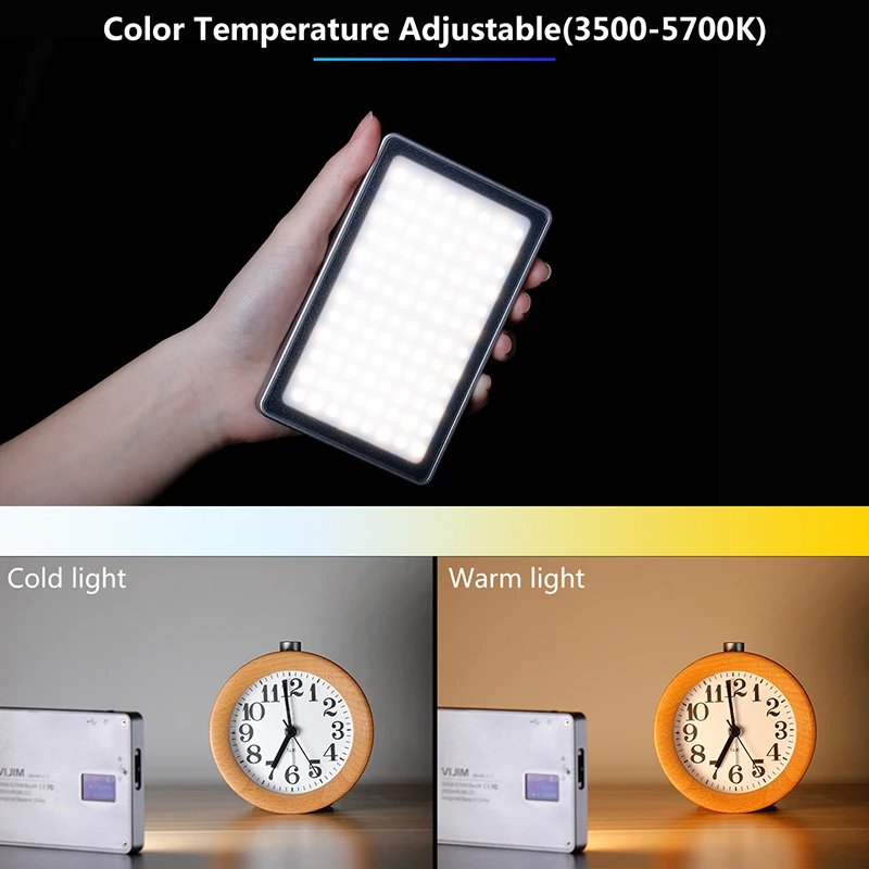 Billige DSLR On Camera Ultra Dünne Dimmbare LED Video Licht 96 Pcs CRI96 OLED Display mit Batterie Auf Kamera DSLR Fotografie Beleuchtung Füllen Licht