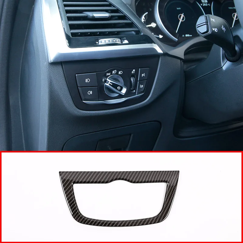 

Carbon Fiber Style ABS Plastic For BMW X3 G01 X4 G02 2018 2019 ABS Car Headlight Decoration Frame Trim Accessories
