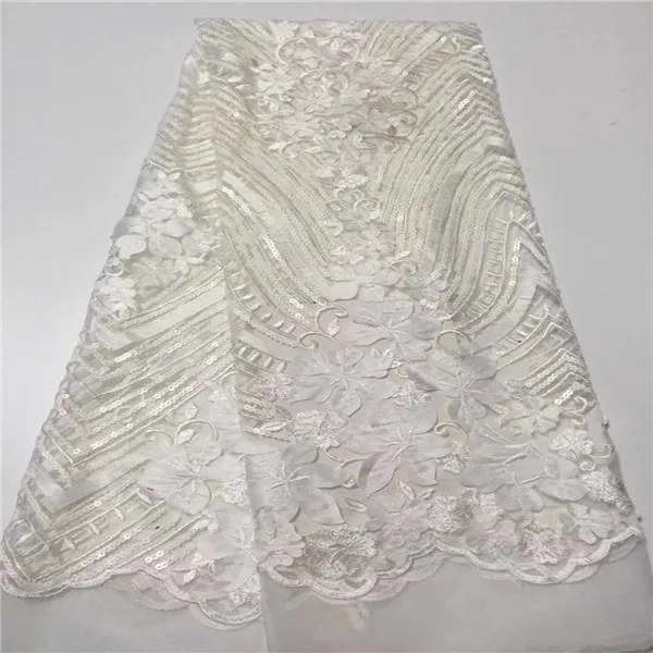 African Lace Fabric French Sequins Net High Quality Sequin for 2019 white C6D | Дом и сад