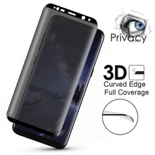 3D Curved Privacy Full Tempered Glass For Samsung Galaxy S8 S9 S10 Note 8 9 10 Plus S10e S7 edge Anti Spy Peep Screen Protector