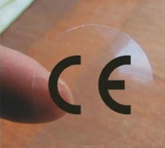 Custom Transparent PVC CE Labels  Stickers Waterproof  Diameter 10mm 1000Pcs/Lot Free Shipping