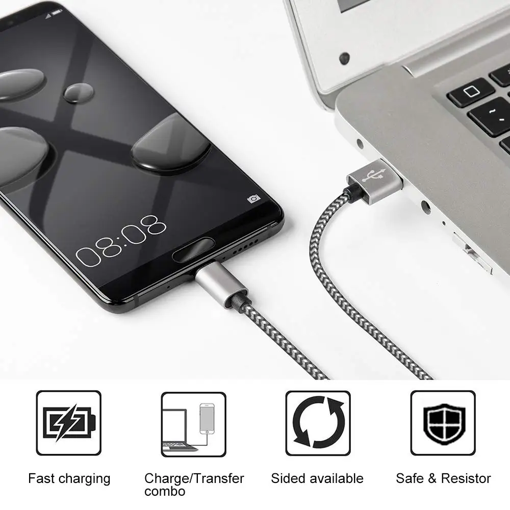 Для samsung S9 S8 PlusType C USB кабель 2.4A быстрое зарядное устройство для передачи данных S8 Note8 C5pro C7pro C9pro S8 Active для huawei P10 P9 plus