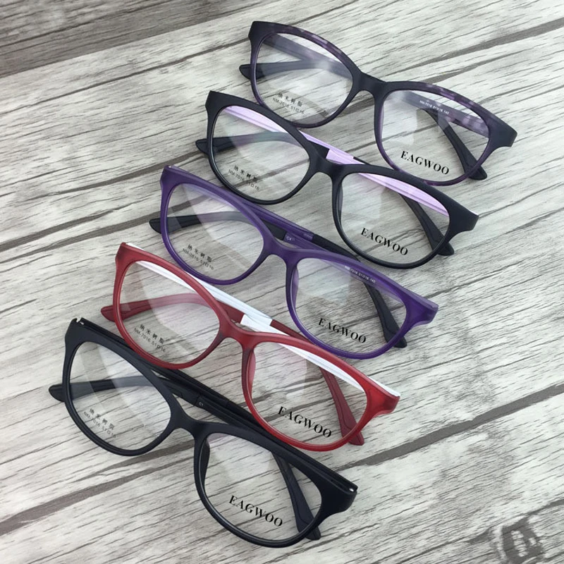 Нано пластиковые очки кошачий глаз, Гибкая оптическая оправа, очки по рецепту, женские очки для зрения, винтажные, Новое поступление, очки 97016