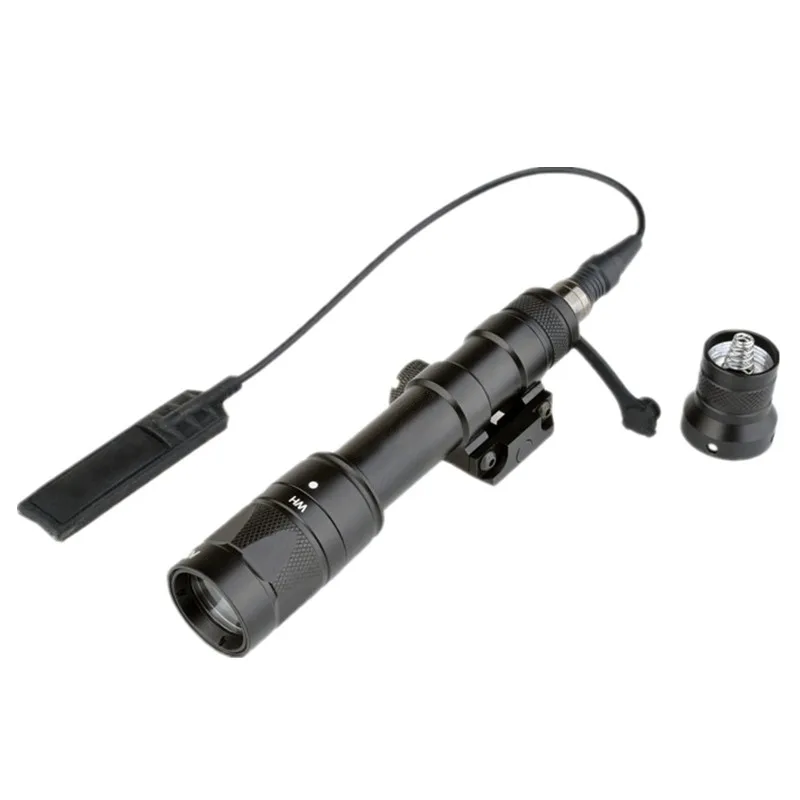 Tática com Interruptor da Cauda Versão de Preto Lâmpada Lanterna Scoutlight Full Nova M600w Led 7 Luzes de armas