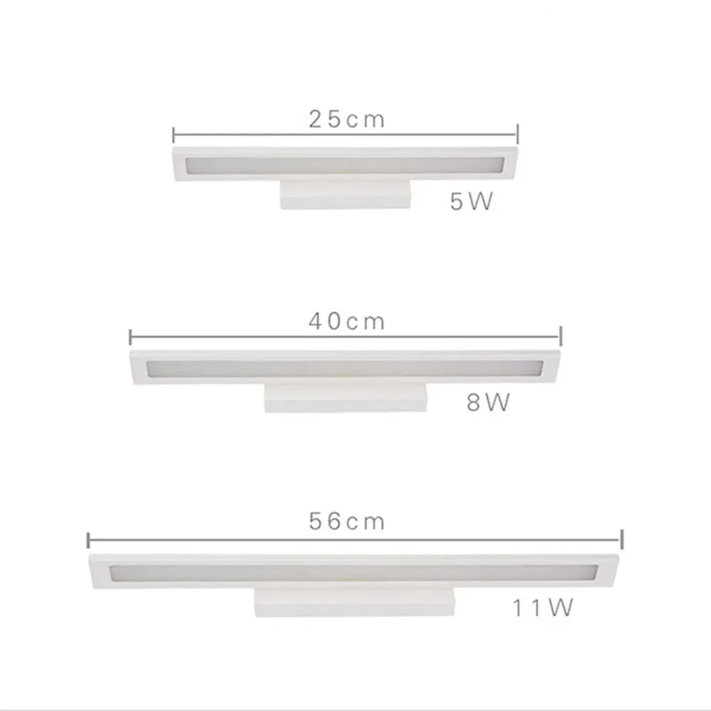 Современный минималистичный светодиодный настенный светильник, зеркало для ванной, передний настенный светильник, 5 Вт, 8 Вт, 11 Вт, зеркальный светильник для шкафа, AC85-265V