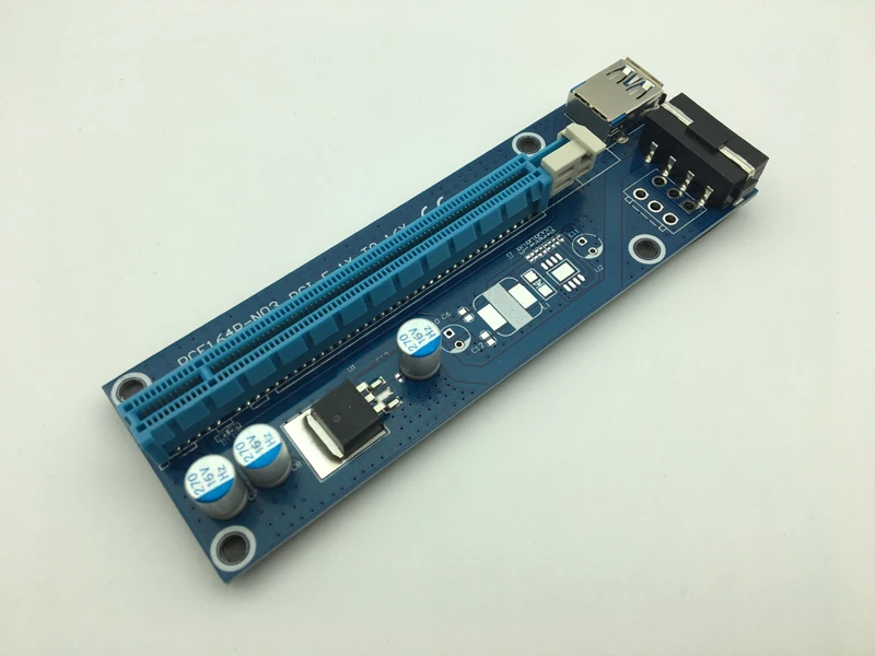 Мини PCIE Riser Card PCI-E PCI Express 1x to 16x USB 3,0 кабель SATA to 4Pin IDE Molex источник питания для майнинга BTC