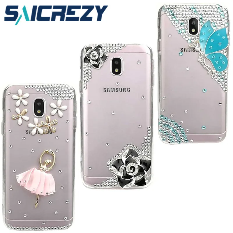 

Rhinestone Cover Case for Samsung Galaxy J3 J5 J7 2017 Cover Coque Funda bumper Galaxy J5 2017 J2 Core J4 J6 Plus J8 2018 case