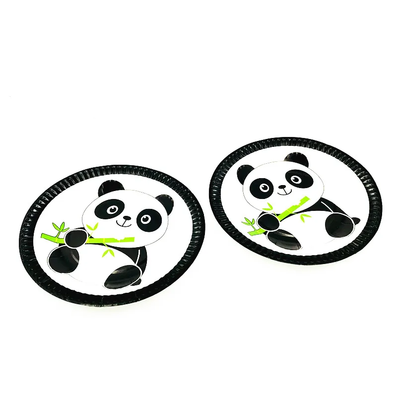 

10PCS/LOT PANDA PLATES PANDA DISHES KIDS BABY SHOWER PARTY SUPPLIES PANDA PAPER PLATE