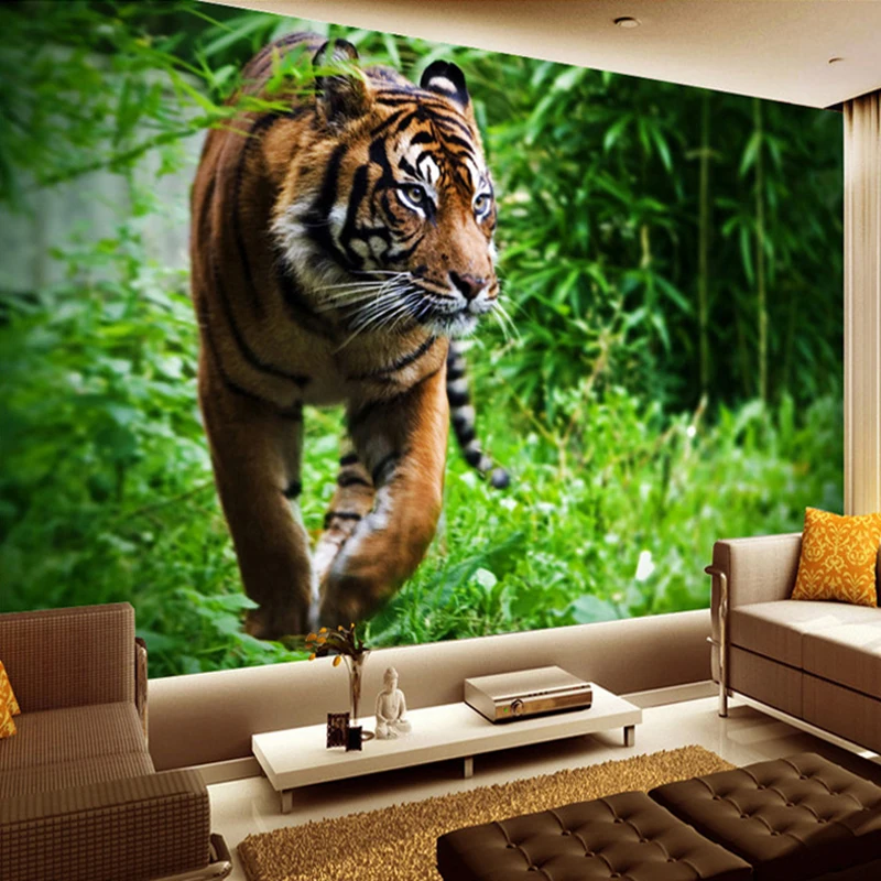 3D Mural Wallpaper Wall Painting Tiger Large Murals Living Room