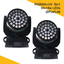 Лидер продаж 2 шт./лот 36*18 Вт привел движущийся усиление прожекторов размытого света RGBWA UV светодиод Освещение для сцены Свадебные шоу