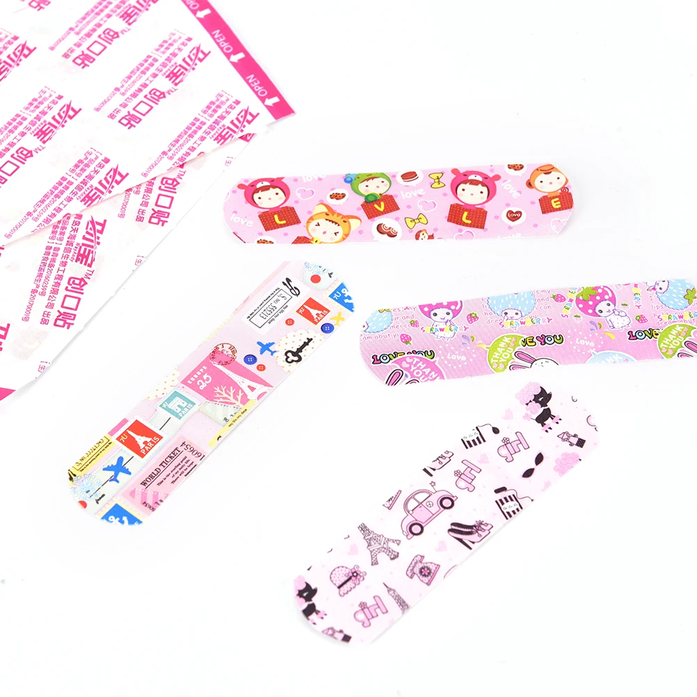 50pcs Waterproof Breathable Cute Cartoon Band Aid Hemostasis Adhesive Bandages First Aid Emergency Kit For Kids Children