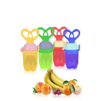 

Cute Silicone Baby Pacifier Feeding Fruit Food Safe Nipple Infant Soother Toddler Teether Bite Bag Silica gel nipple for infants