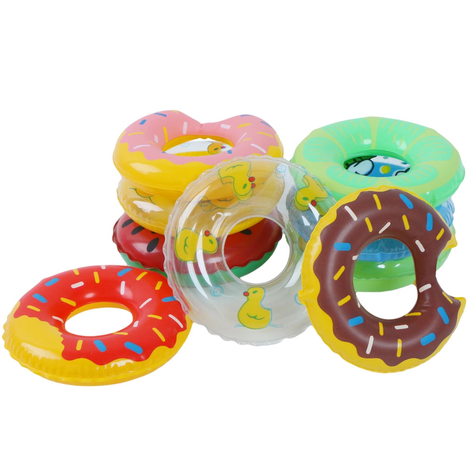 Doll Accessories 2 Pcs / 5 Pcs Mini Doll Swimming Buoy Ring Toys Mix Styles Summer Bathing Float Lifebelt for Barbie Doll