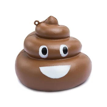 

New Cute Poo Squishy Smile Expression PU Slow Rising Soft Squeeze Toy Simulation Bread Stress Relief Fun for Children Xmas Gift