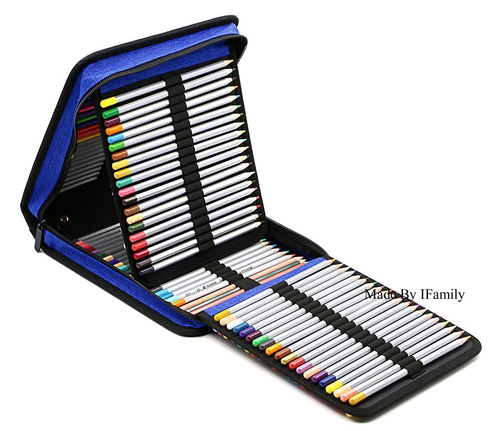 

Large Capacity Folding Marker Pen liner Canvas Pencil Case Pen Storage Bag Hold 120holes stationary set case bag only