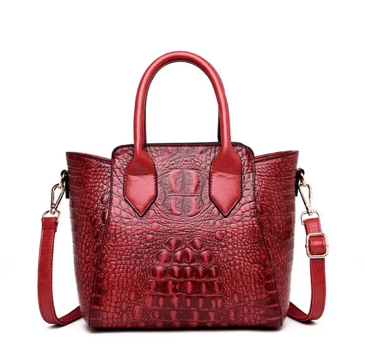 

hot 2019 new European and American fashion crocodile grain ladies handbags Selling high quality single shoulder bag Star fema