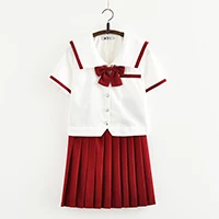 red Svitania японская школьная форма для японской средней школы Цвет костюм моряка высокое Школьный костюм женский студенческая форма 3 Цвет s - Цвет: red