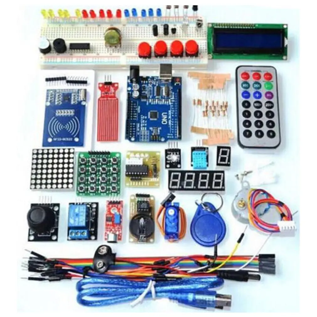 Обучающего RFID стартовый набор для Arduino R3 обновленная версия Learning костюмы с пламенем Сенсор звуковой чип для поздравительных открыток