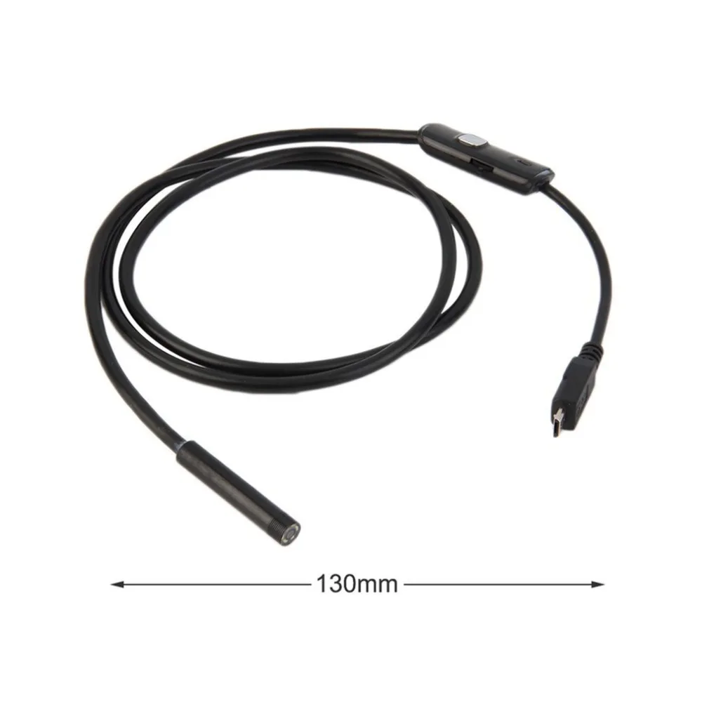 Водонепроницаемая труба для осмотра линз 480P HD 7 мм 1 м эндоскоп мини USB камера
