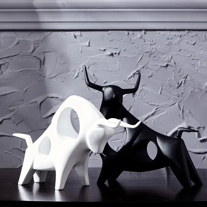 

Ceramic Matte crafts Struggle OX ornaments wedding decoration fengshui home decoration accessories fairy garden miniatures