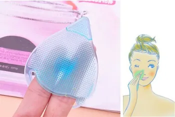 

Skin Care Cosmetic Pad Tool Blackhead Remover Makeup Facial Cleansing Cleanser Scrub Silicon Brush Random Color
